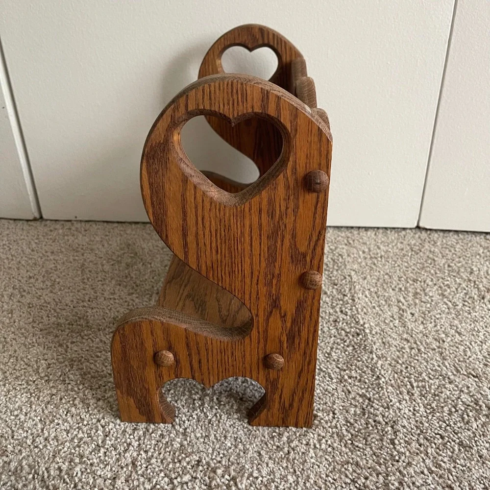 Vtg Wooden Wall Display Shelf Cottage Farmhouse Trinket 13.5